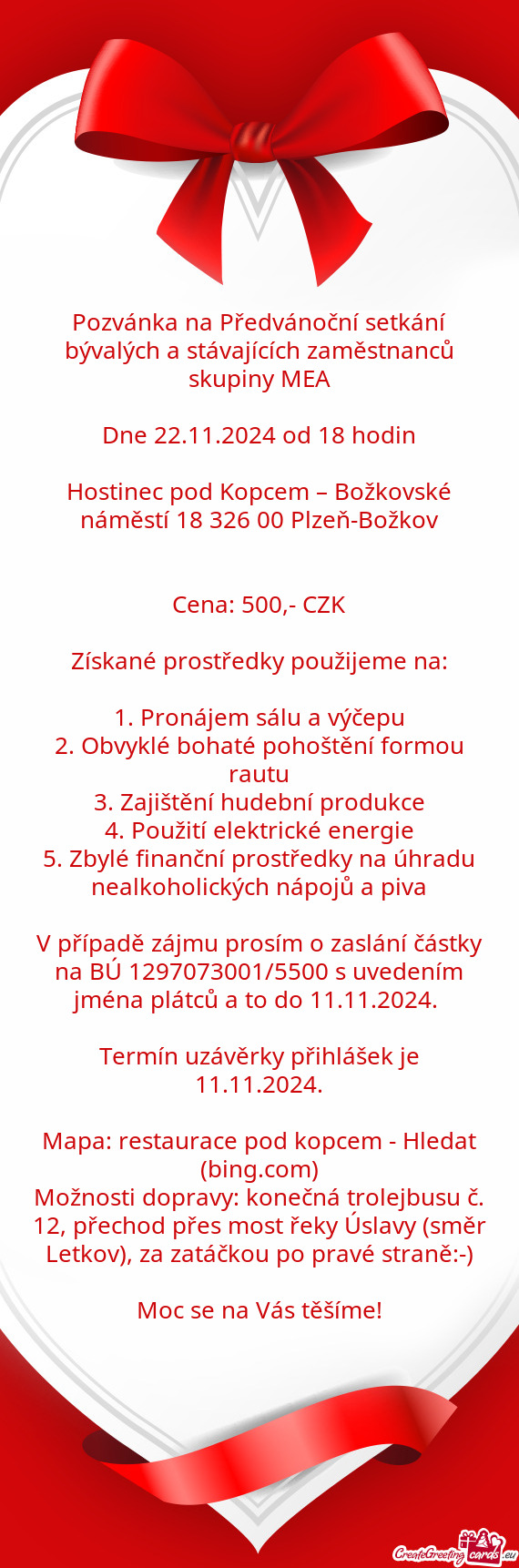 Získané prostředky použijeme na